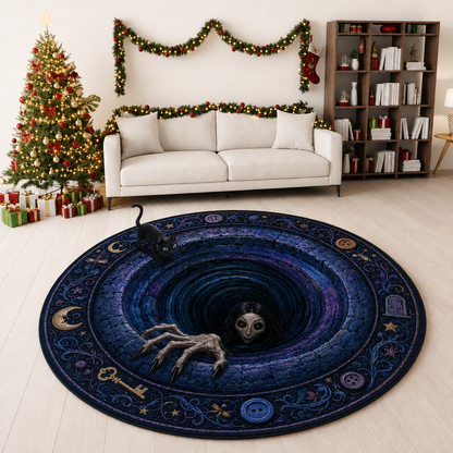 Coraline 3D Quilted Rug, Halloween Party Decor Floor Mat