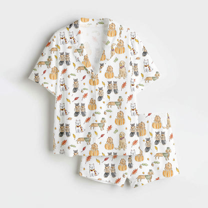 Cozy Fall Pets Pajama Set