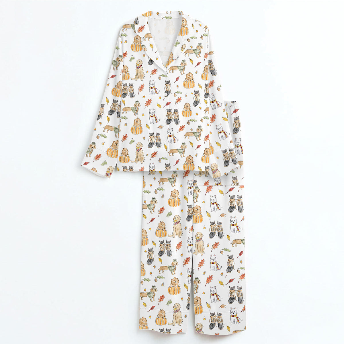 Cozy Fall Pets Pajama Set