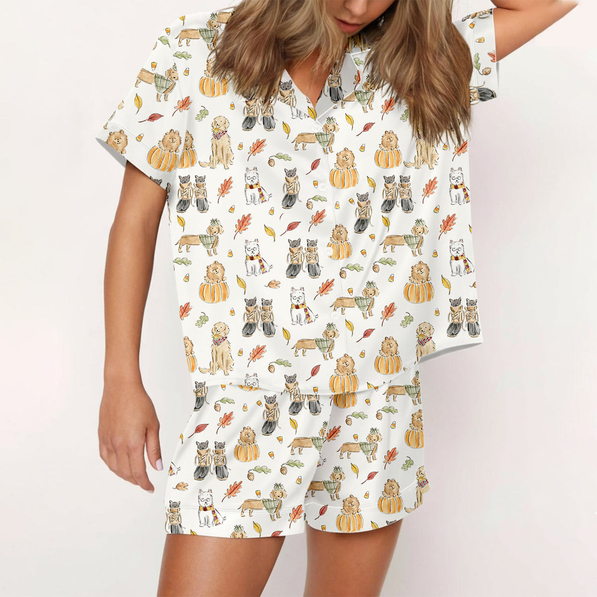 Cozy Fall Pets Pajama Set