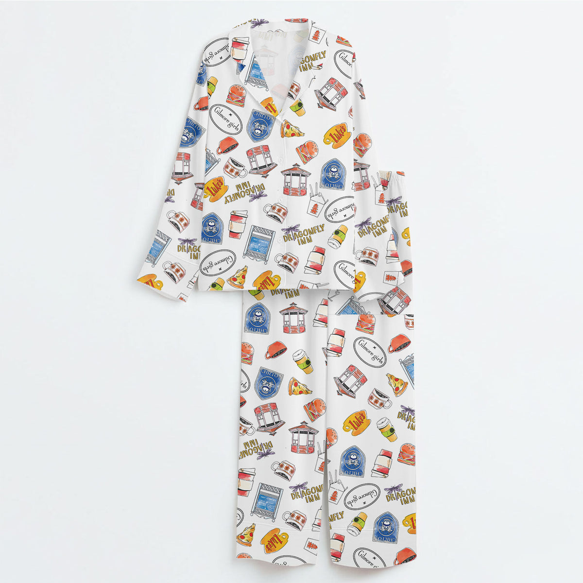 Gilmore Girls Pajamas Set, Women's Pajama Set in Stars Hollow