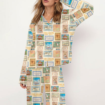 Gilmore Girls Pajamas Set, Women's Pajama Set in Stars Hollow