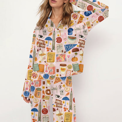 Gilmore Girls Pajamas Set, Women's Pajama Set in Stars Hollow