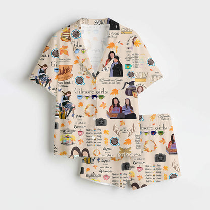Gilmore Girls Pajamas Set, Women's Pajama Set in Stars Hollow
