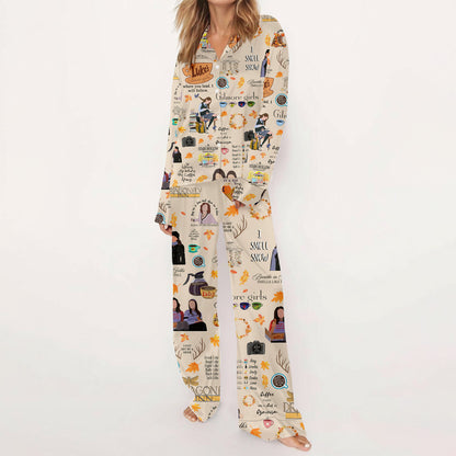 Gilmore Girls Pajamas Set, Women's Pajama Set in Stars Hollow