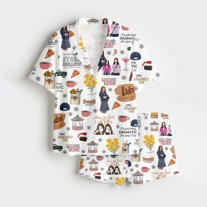 Gilmore Girls Pajamas Set, Women's Pajama Set in Stars Hollow TV Show Merch