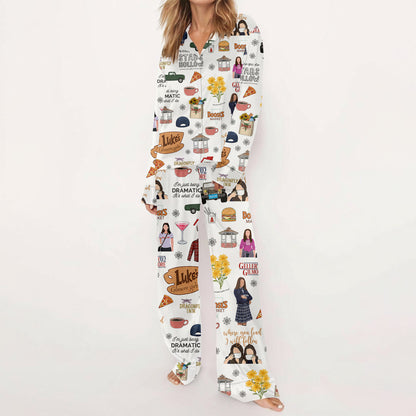 Gilmore Girls Pajamas Set, Women's Pajama Set in Stars Hollow TV Show Merch