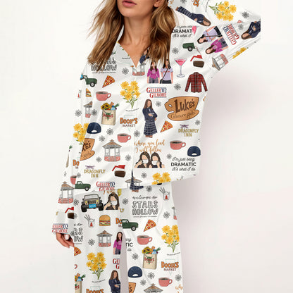 Gilmore Girls Pajamas Set, Women's Pajama Set in Stars Hollow TV Show Merch