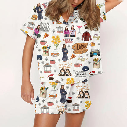 Gilmore Girls Pajamas Set, Women's Pajama Set in Stars Hollow TV Show Merch
