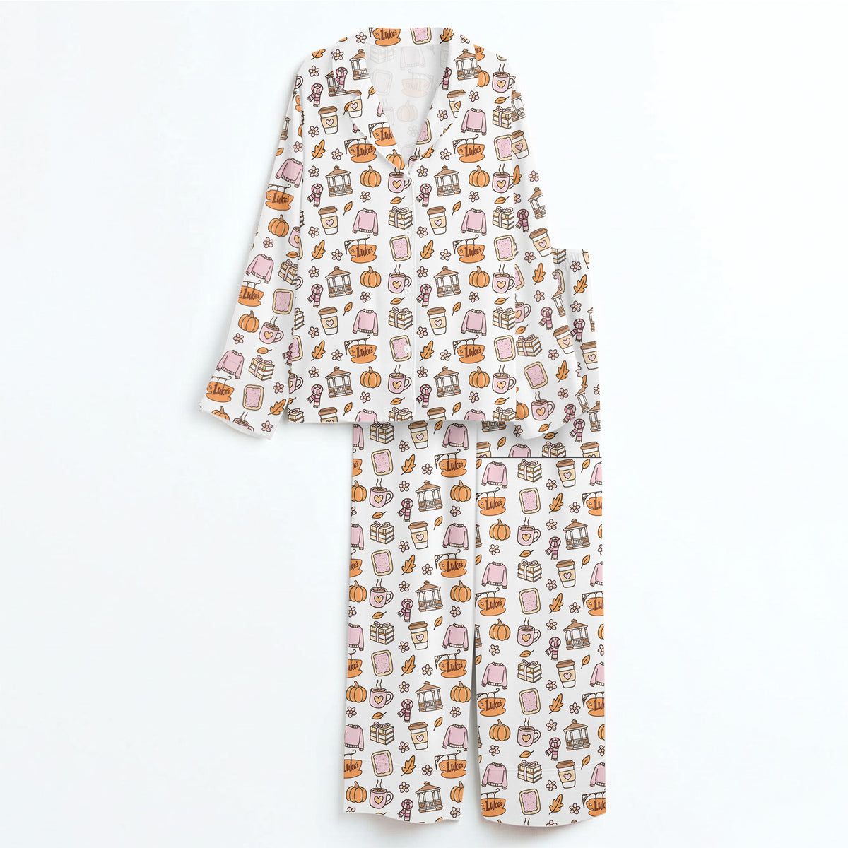 Gilmore Girls Pajamas Set, Women's Pajama Set in Stars Hollow TV Show Merch