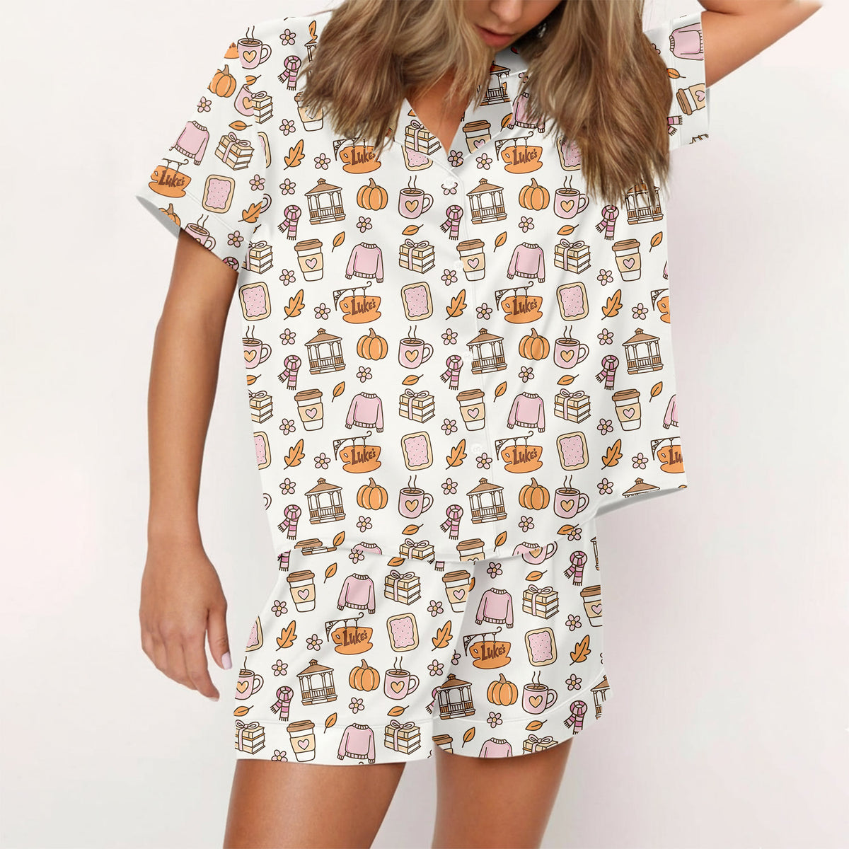 Gilmore Girls Pajamas Set, Women's Pajama Set in Stars Hollow TV Show Merch