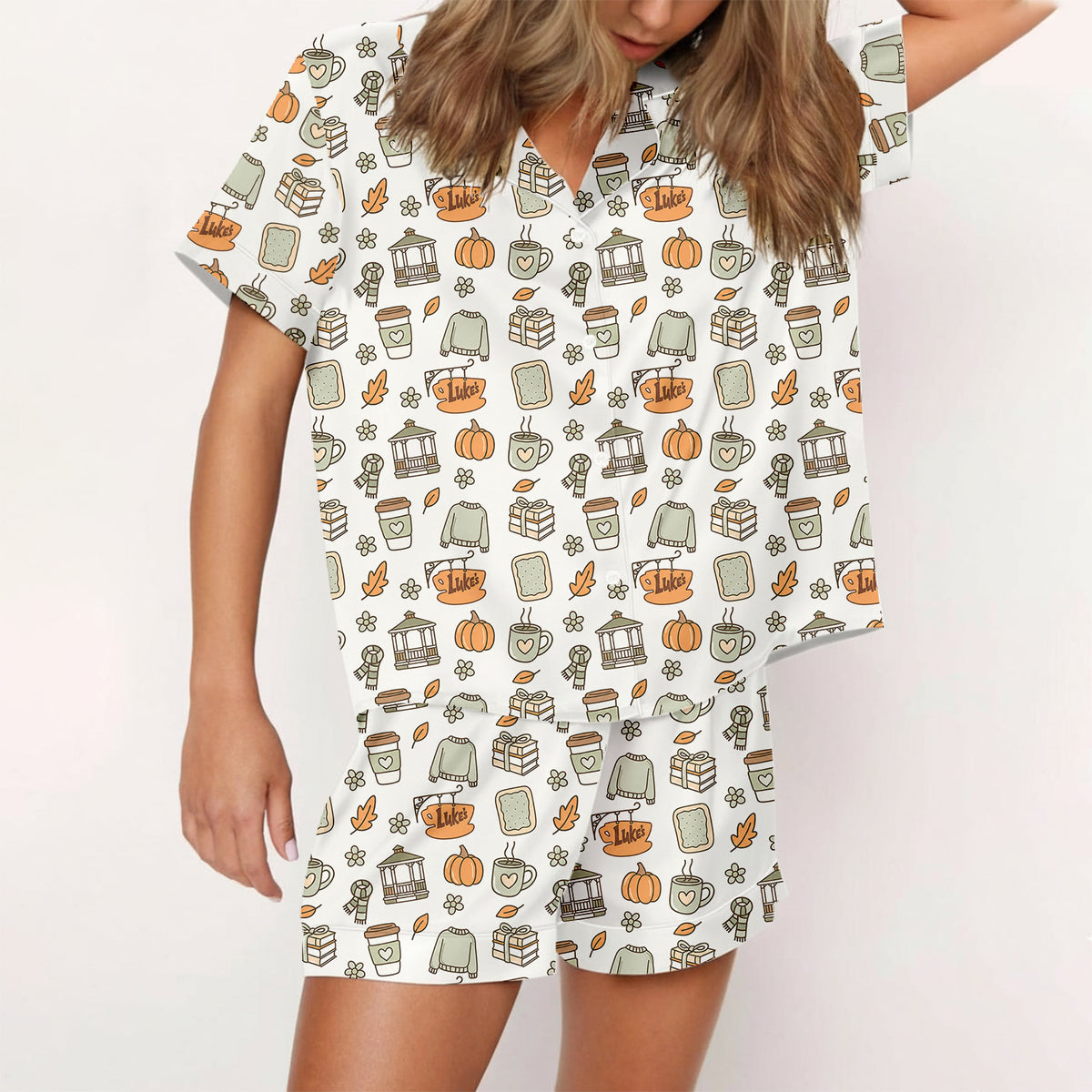 Gilmore Girls Pajamas Set, Women's Pajama Set in Stars Hollow TV Show Merch