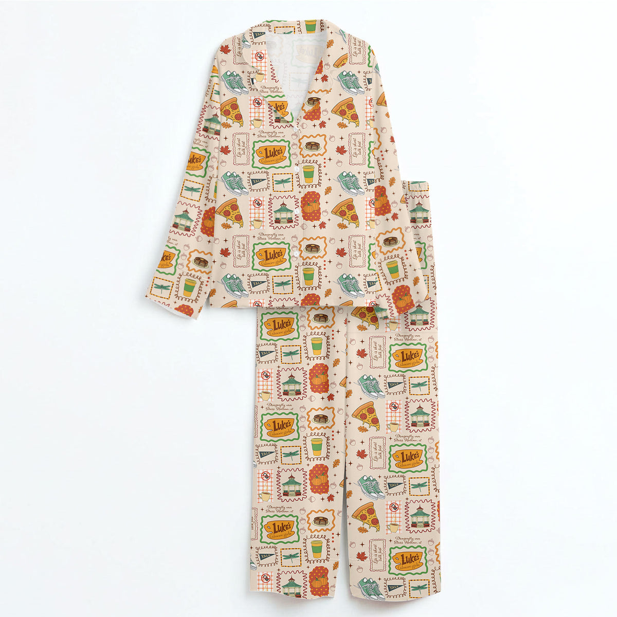 Gilmore Girls Pajamas Set, Women's Pajama Set in Stars Hollow