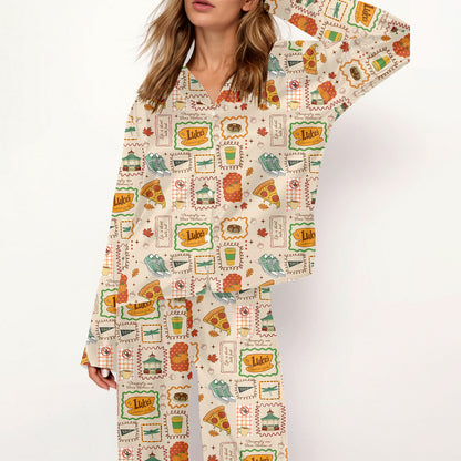 Gilmore Girls Pajamas Set, Women's Pajama Set in Stars Hollow