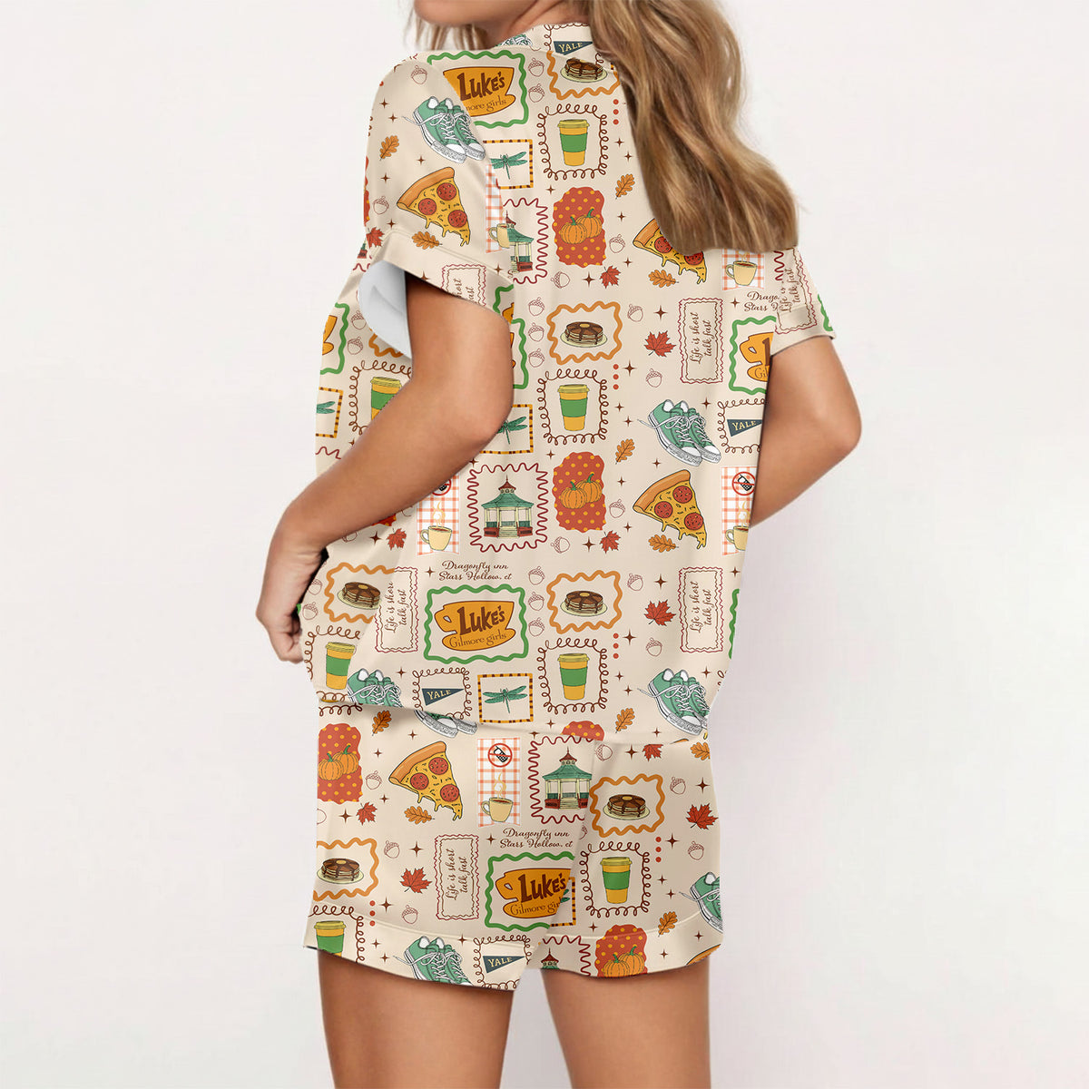 Gilmore Girls Pajamas Set, Women's Pajama Set in Stars Hollow
