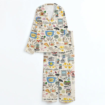 Gilmore Girls Pajamas Set, Women's Pajama Set in Stars Hollow