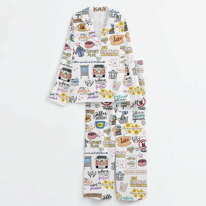 Gilmore Girls Pajamas Set, Women's Pajama Set in Stars Hollow