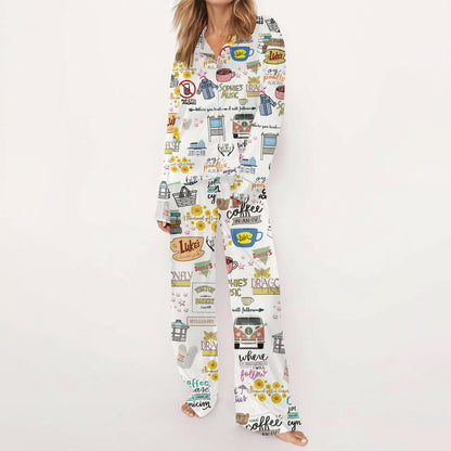 Gilmore Girls Pajamas Set, Women's Pajama Set in Stars Hollow