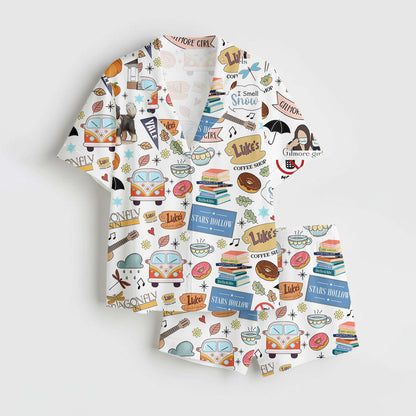 Gilmore Girls Pajamas Set, Women's Pajama Set in Stars Hollow