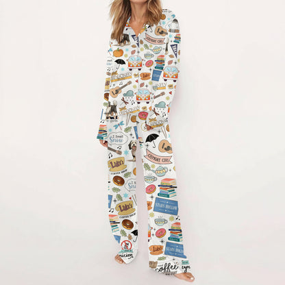 Gilmore Girls Pajamas Set, Women's Pajama Set in Stars Hollow