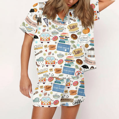 Gilmore Girls Pajamas Set, Women's Pajama Set in Stars Hollow