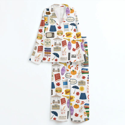 Gilmore Girls Pajamas Set, Women's Pajama Set in Stars Hollow Merch