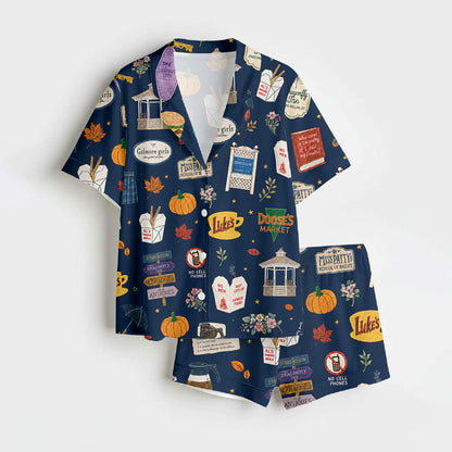 Gilmore Girls Pajamas Set, Women's Pajama Set in Stars Hollow Cozy Pjs