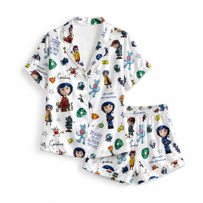 Coraline Blue Night Pajamas Set