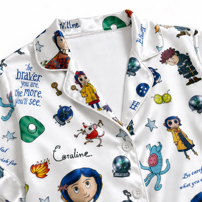 Coraline Blue Night Pajamas Set