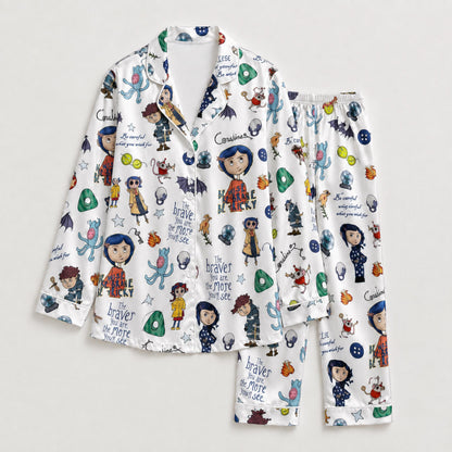 Coraline Blue Night Pajamas Set