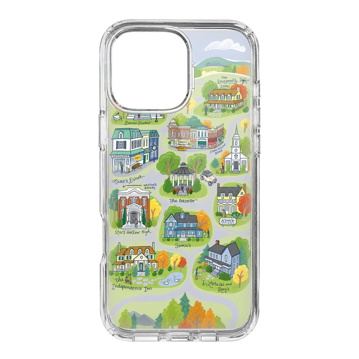 Gilmore Girls Phone Case, Stars Hollow Map MagSafe Phone Case