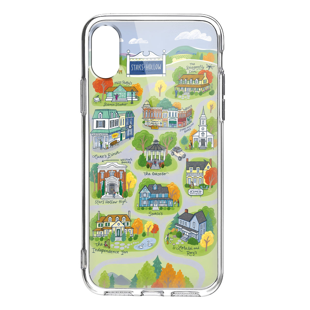 Gilmore Girls Phone Case, Stars Hollow Map MagSafe Phone Case