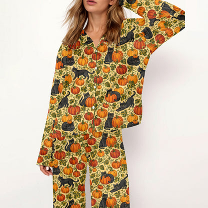 Cat Pumpkin Halloween Pajamas