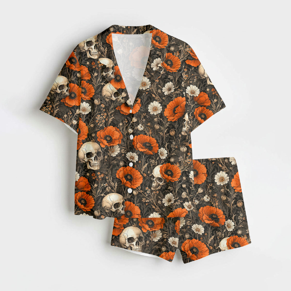 Skull & Poppy Pajama Set