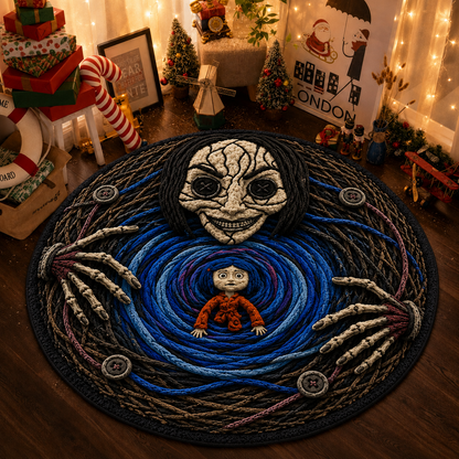 Coraline 3D Quilted Rug, Halloween Party Decor Floor Mat