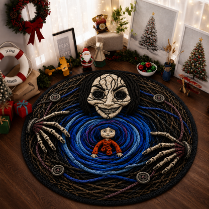 Coraline 3D Quilted Rug, Halloween Party Decor Floor Mat