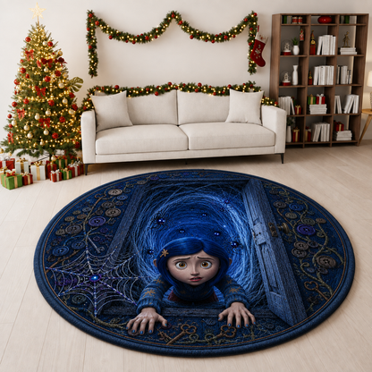 Coraline 3D Quilted Rug, Halloween Party Decor Floor Mat