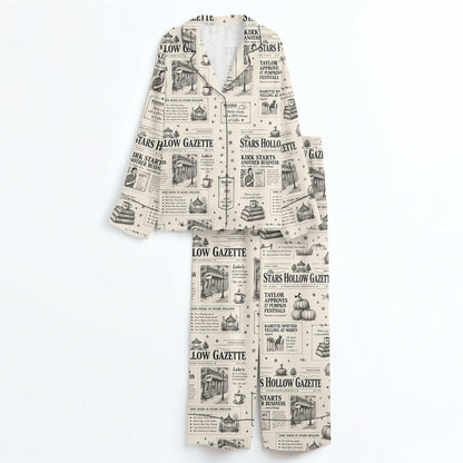 Gilmore Girls Pajamas Set, Women's Pajama Set in Stars Hollow Pjs