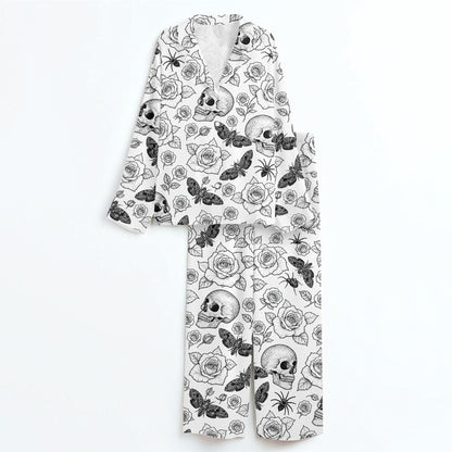 Skull and Roses Pajama Set