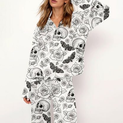 Skull and Roses Pajama Set