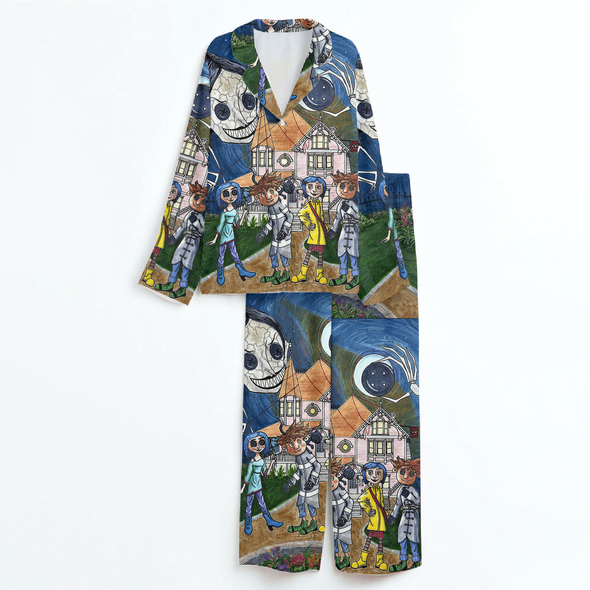 Coraline Blue Night Pajamas Set