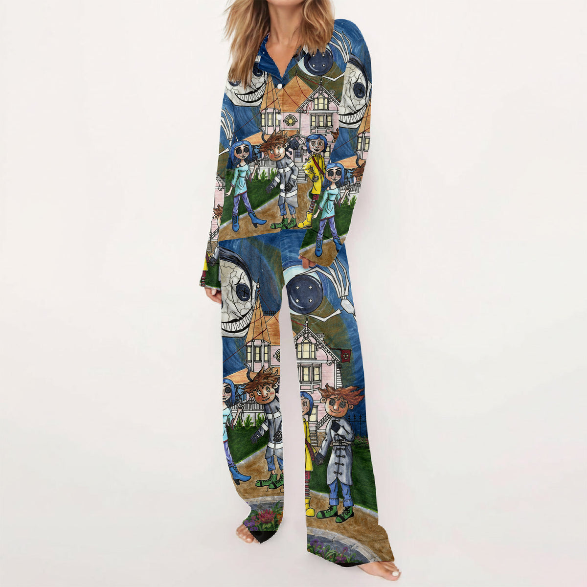 Coraline Blue Night Pajamas Set