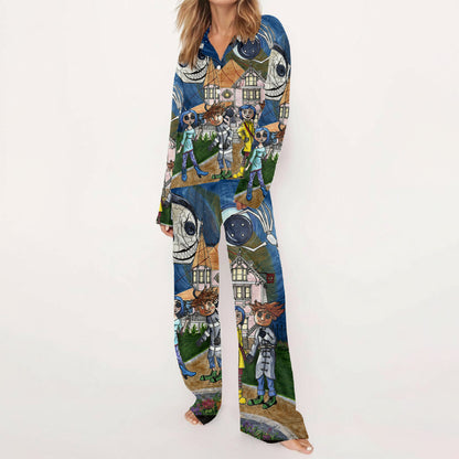 Coraline Blue Night Pajamas Set
